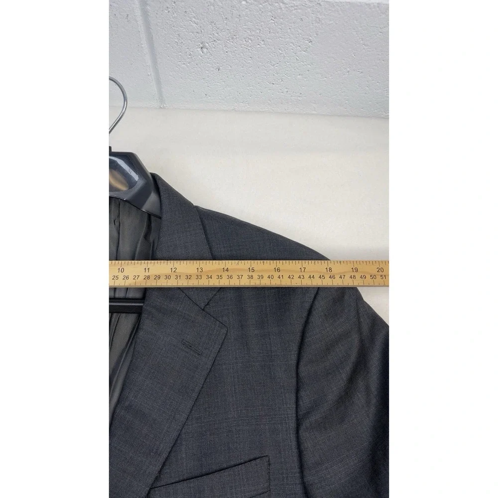 Hickey Freeman Loro Piana Blazer 44L Super 130s Tasmanian Worsted Wool Striped